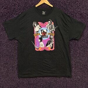 The Who Live in Concert Art Promo Poster Rock Band T-Shirt L